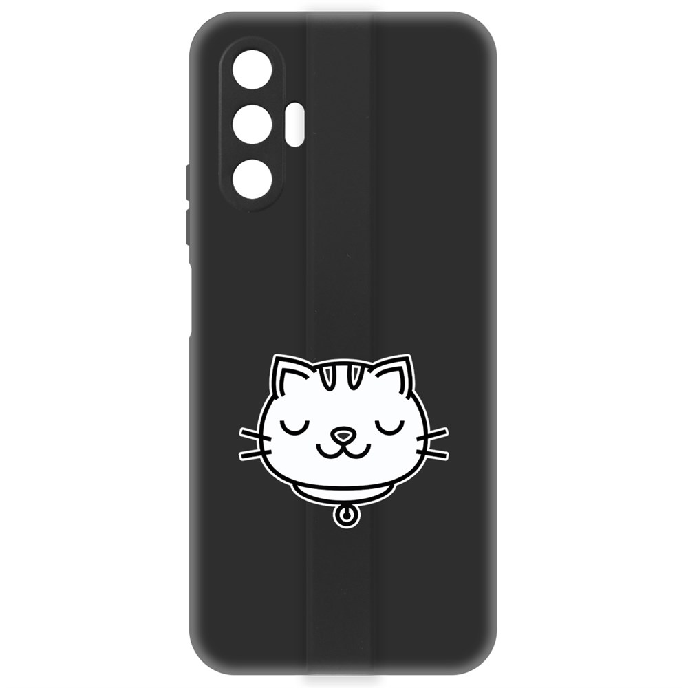 

Чехол-накладка Krutoff Soft Case Черно-белая кошка для TECNO Pova 3 черный