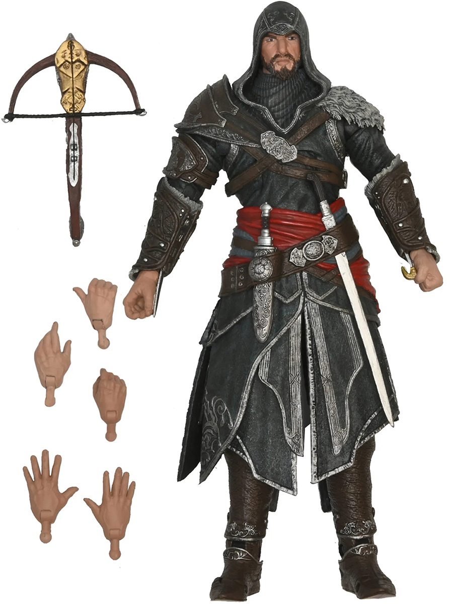 Фигурка Neca Ассасин крид Эцио Аудиторе с арбалетом Assassins Creed подвижная кисти 18 см 8130₽