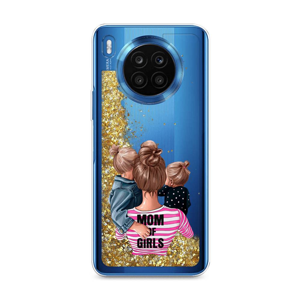 

Чехол Awog на Honor 50 Lite "Mom of Girls", Синий;розовый;черный, 6106490-1