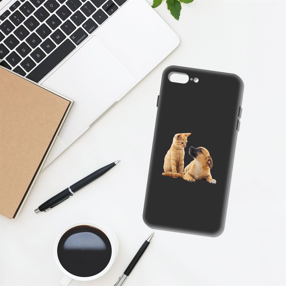 

Чехол-накладка Krutoff Soft Case Лучшие друзья для iPhone 7 Plus/8 Plus черный