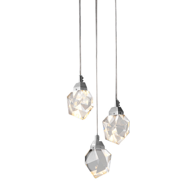 фото Подвесной светильник delight collection crystal rock md-020b-3 chrome