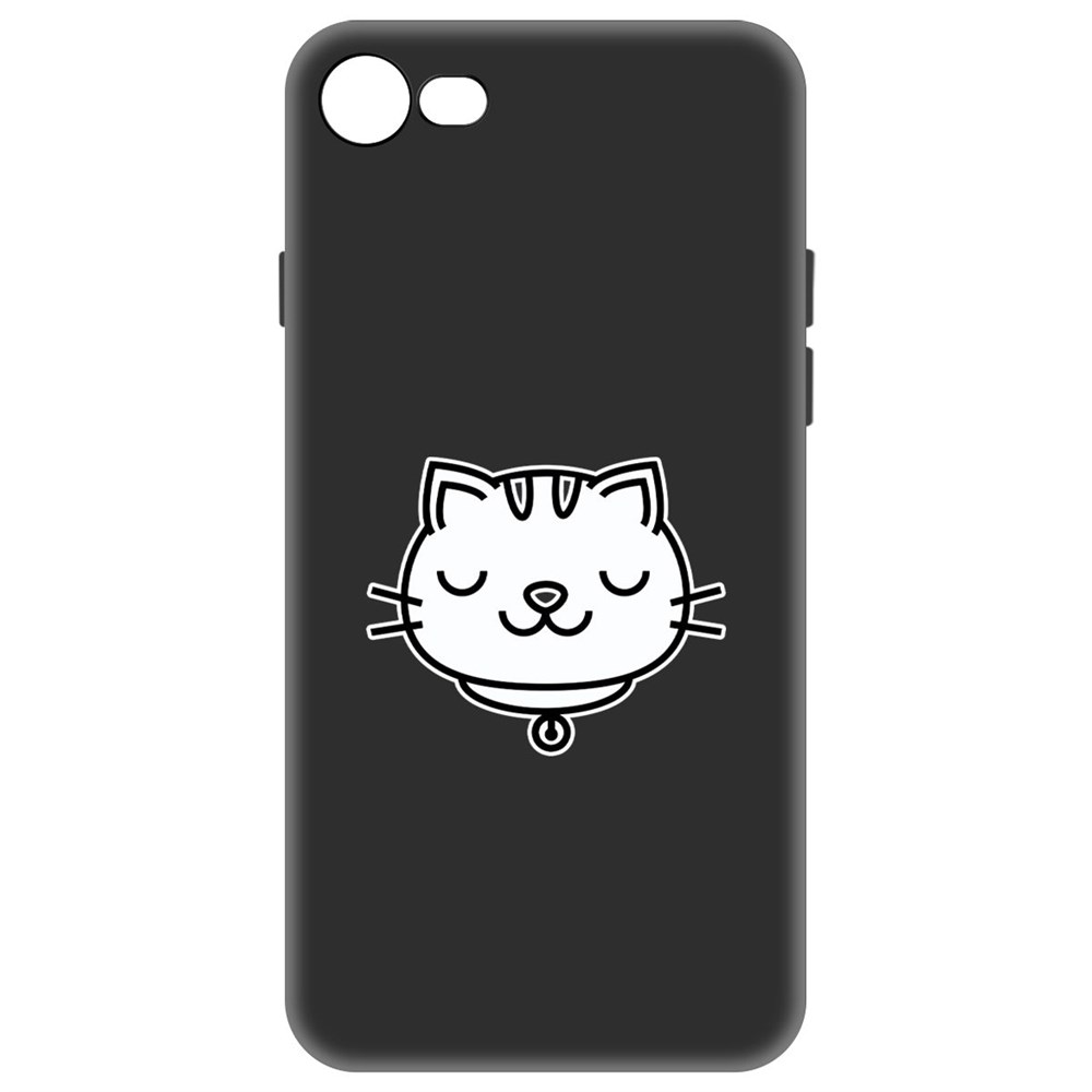 

Чехол-накладка Krutoff Soft Case Черно-белая кошка для iPhone SE 2020 черный
