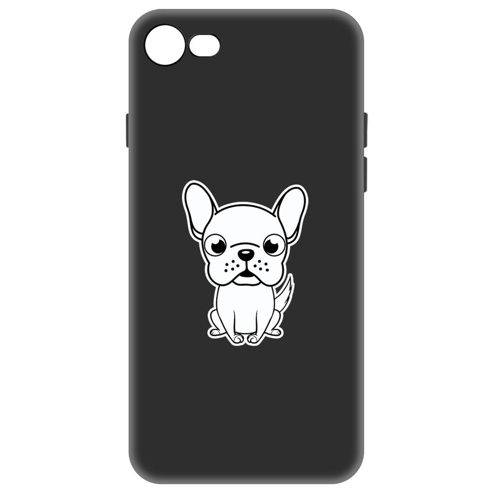 

Чехол-накладка Krutoff Soft Case Черно-белый щенок для iPhone 7/8 черный