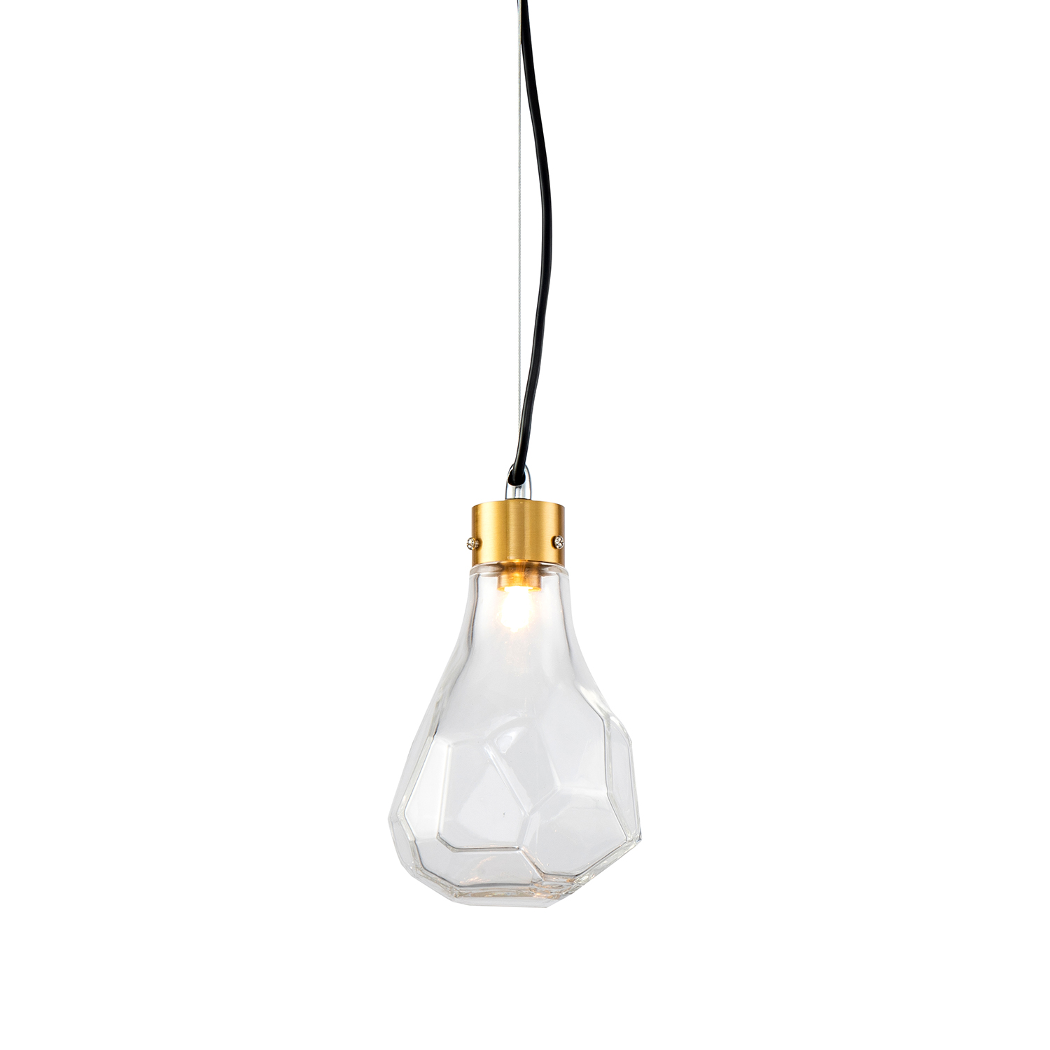 фото Подвесной светильник delight collection kr1197 kr1197p-1 brass/clear