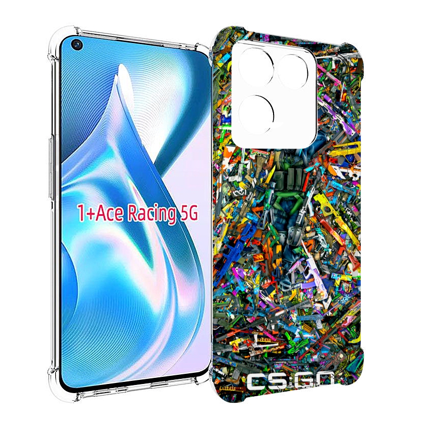 

Чехол MyPads CS GO guns skins мужской для OnePlus Ace Racing, Прозрачный, Tocco