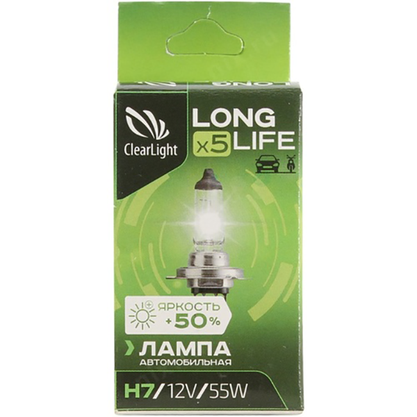 

Лампа H7 Longlife +50% Яркость 12v-55w Галоген LEDO MLH7LL