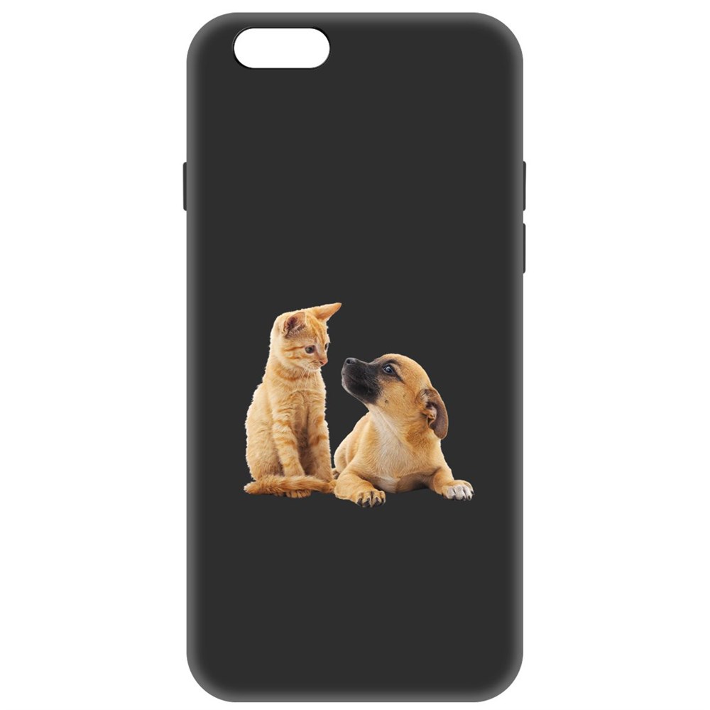 

Чехол-накладка Krutoff Soft Case Лучшие друзья для iPhone 6/6s черный