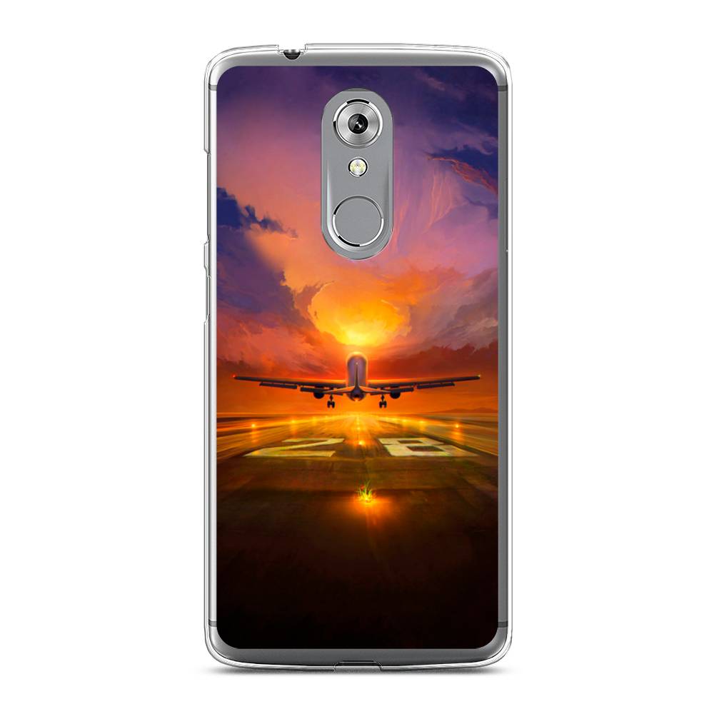 

Чехол на ZTE Axon 7 "Самолет на посадке", Оранжевый;синий, 131450-6