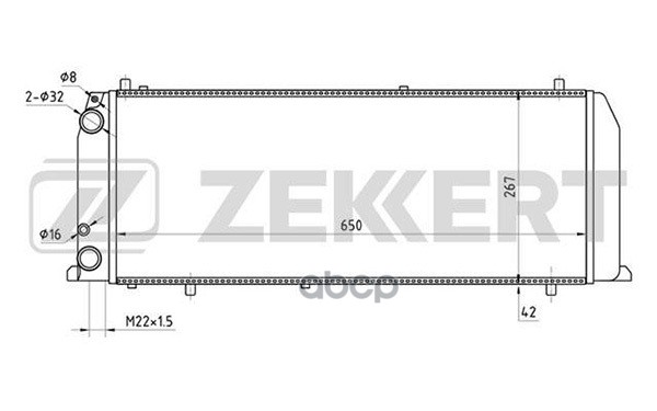 Радиатор Охл. Дв. Audi 100 Iii 82- Zekkert арт. mk-1020