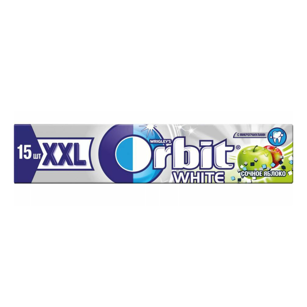 Жевательная резинка Orbit XXL Белоснежный Сочное яблоко 23 г