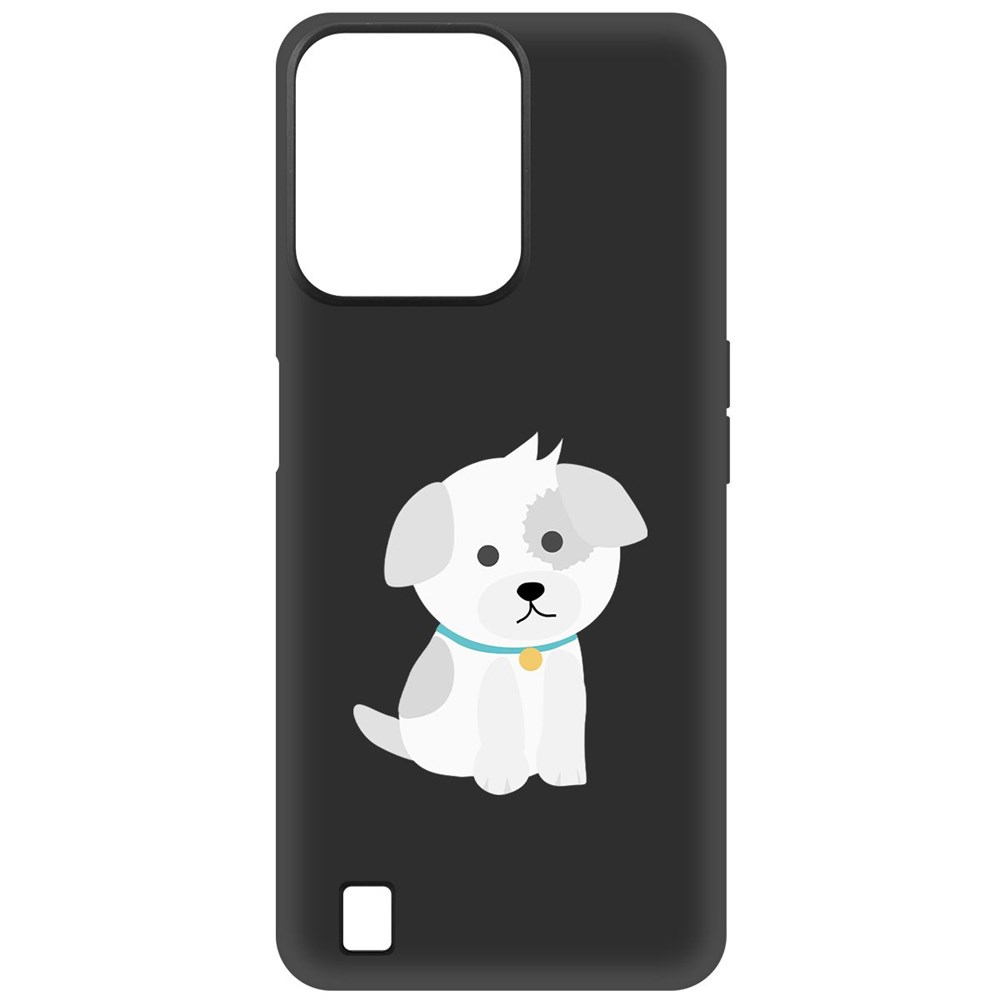 

Чехол-накладка Krutoff Soft Case Белый щенок для Realme C31 черный