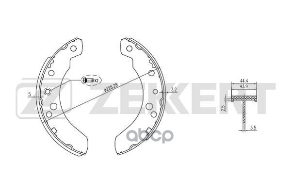 Колодки Торм. Бараб. Задн. Ford Transit Ii Iii Iv 85- Zekkert арт. bk-4001