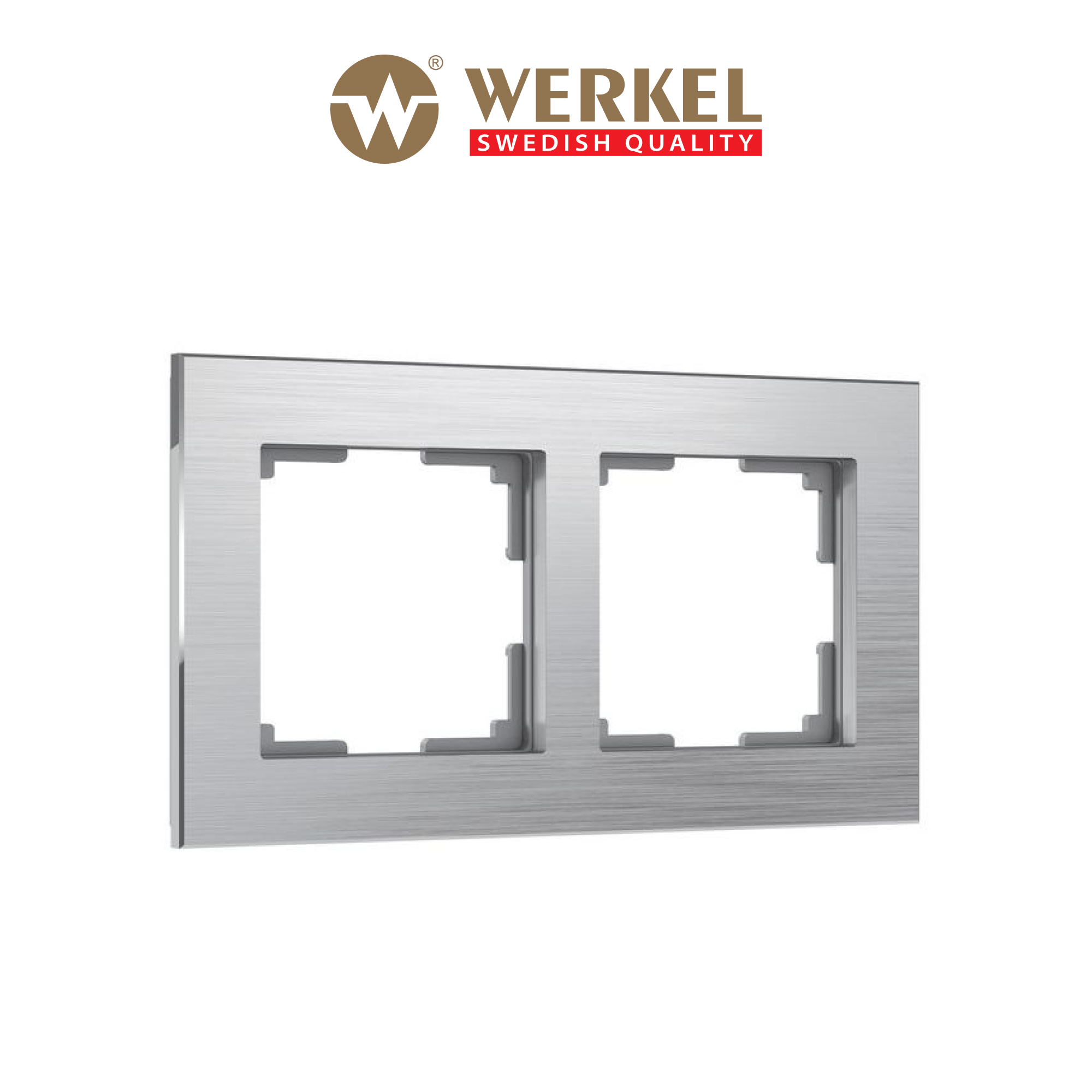 

Рамка для розетки / выключателя на 2 поста Werkel W0021706 Aluminium алюминий, Серебристый, Aluminium