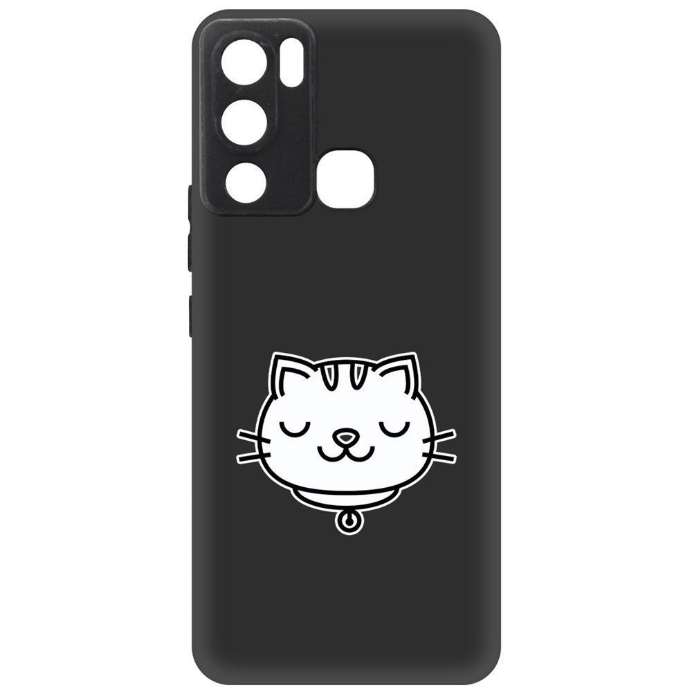 

Чехол-накладка Krutoff Soft Case Черно-белая кошка для INFINIX Hot 12i черный