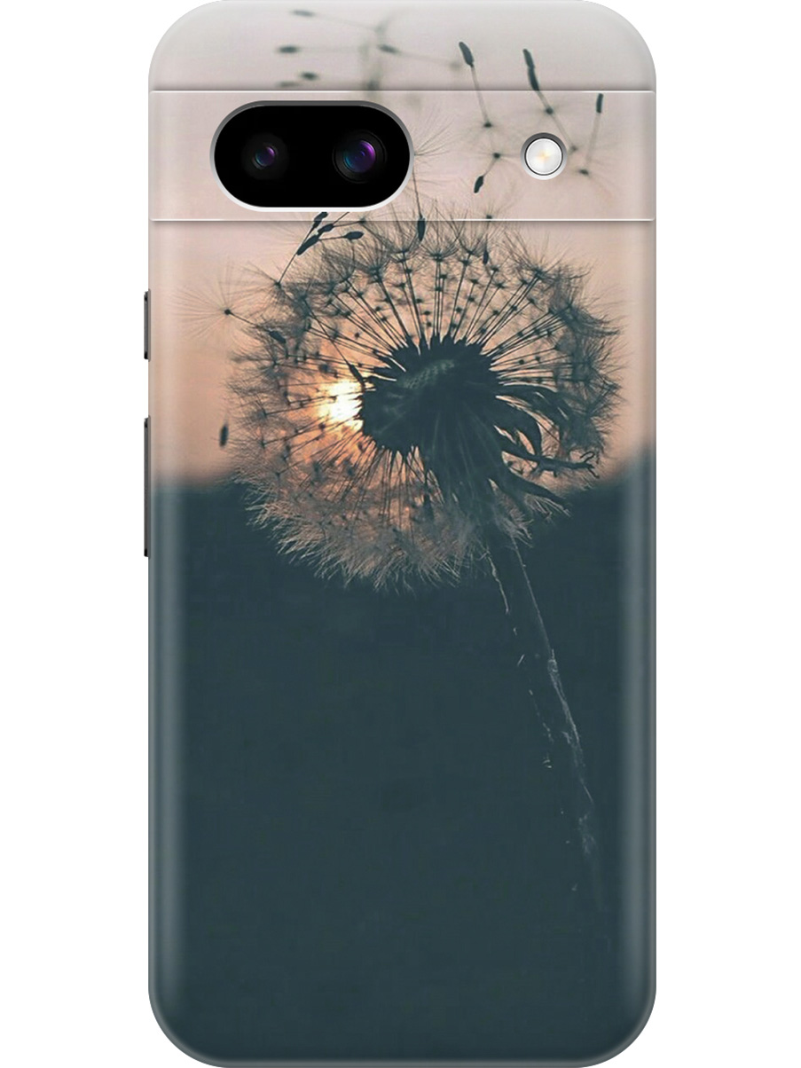 

Силиконовый чехол на Google Pixel 8a с принтом "Одуванчик на закате", Прозрачный;серый;черный, 784809122