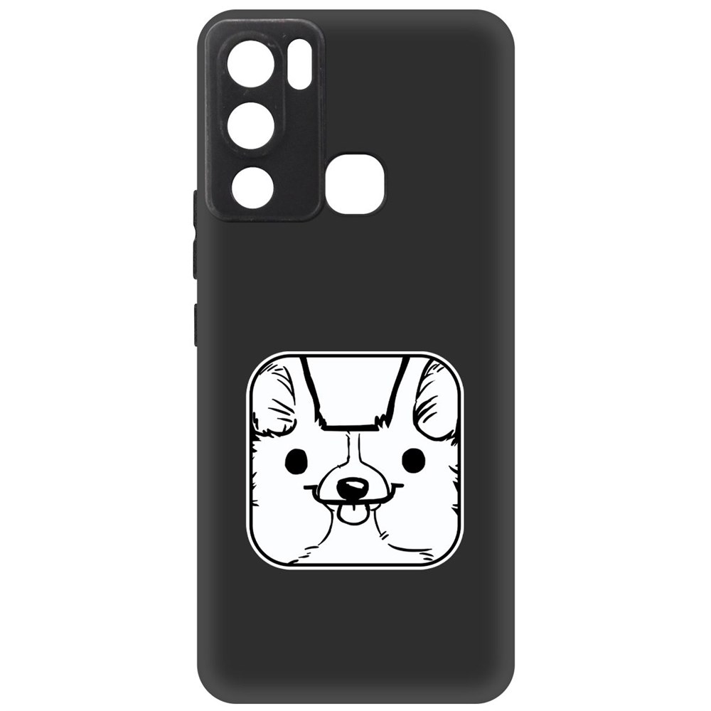 

Чехол-накладка Krutoff Soft Case Собачка в кубе для INFINIX Hot 12i черный