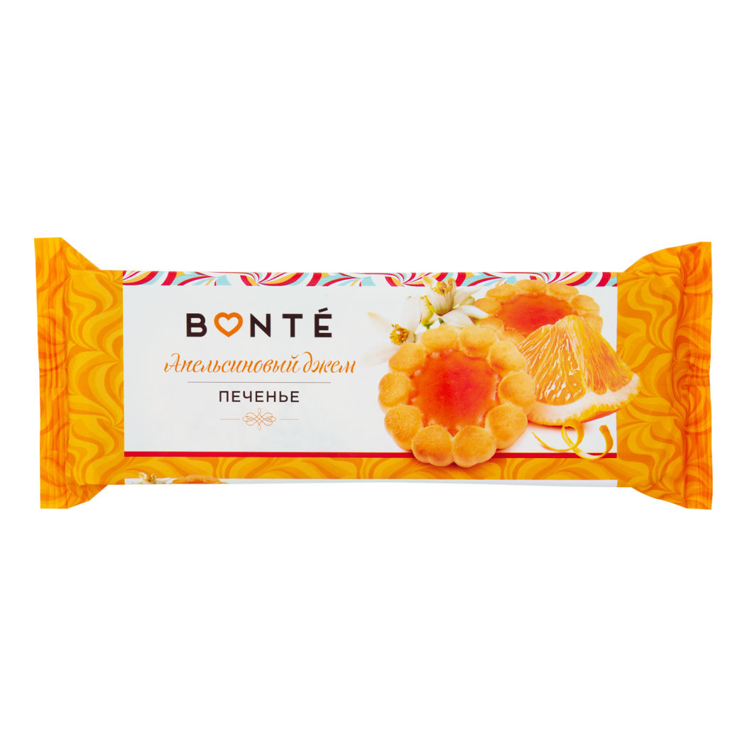 Печенье Bonte Апельсиновый джем сдобное 100 г