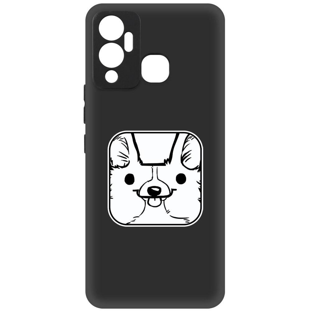

Чехол-накладка Krutoff Soft Case Собачка в кубе для INFINIX Hot 12 Play черный
