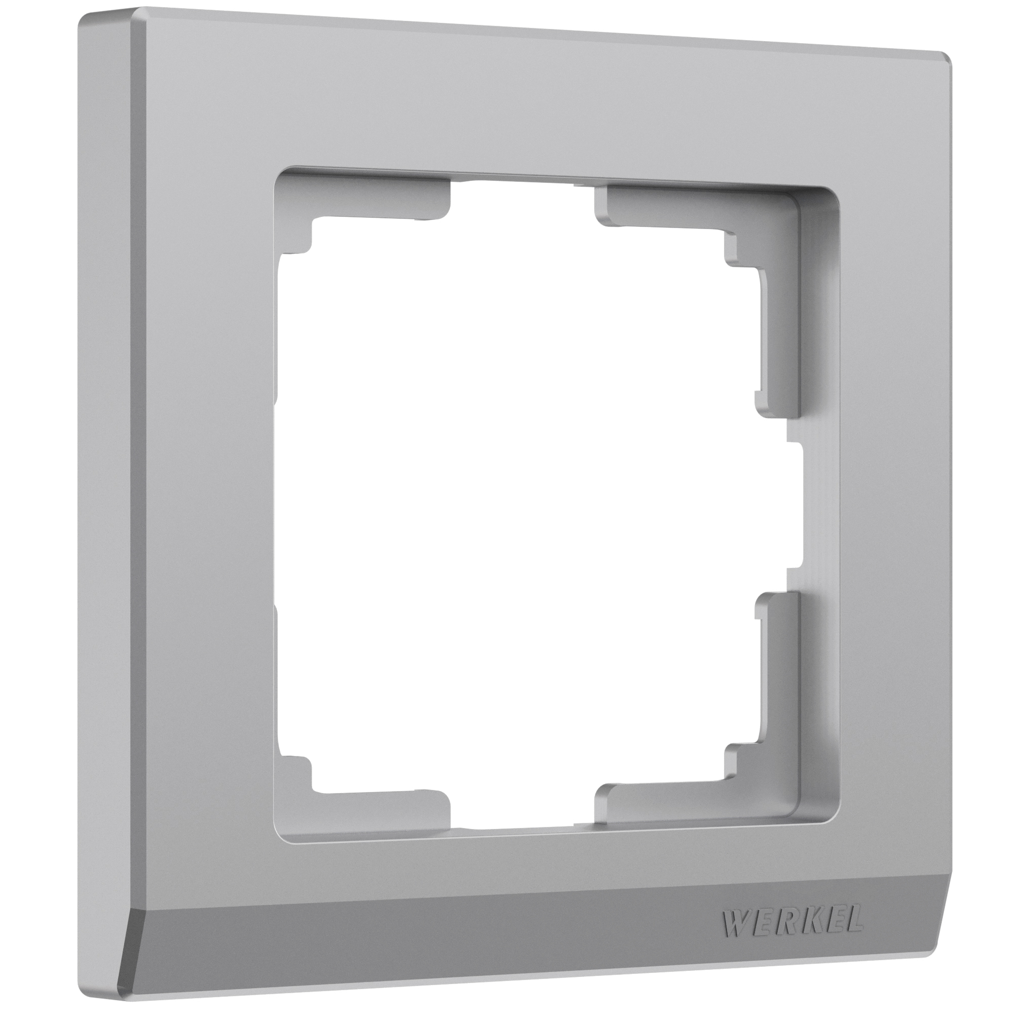 Рамка для розетки / выключателя на 1 пост Werkel W0011806 Stark серебряный пластик
