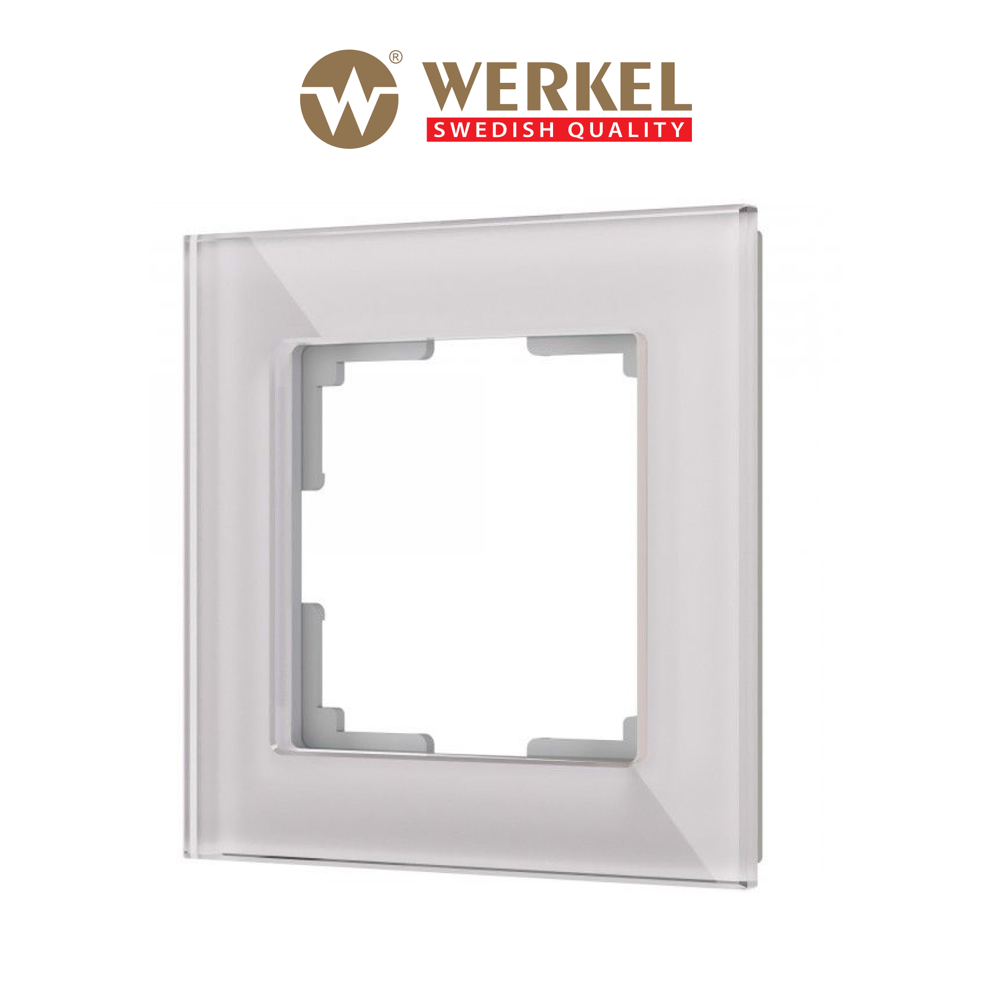 

Рамка для розетки / выключателя на 1 пост Werkel W0011117 Favorit дымчатый стекло, Серый, Favorit