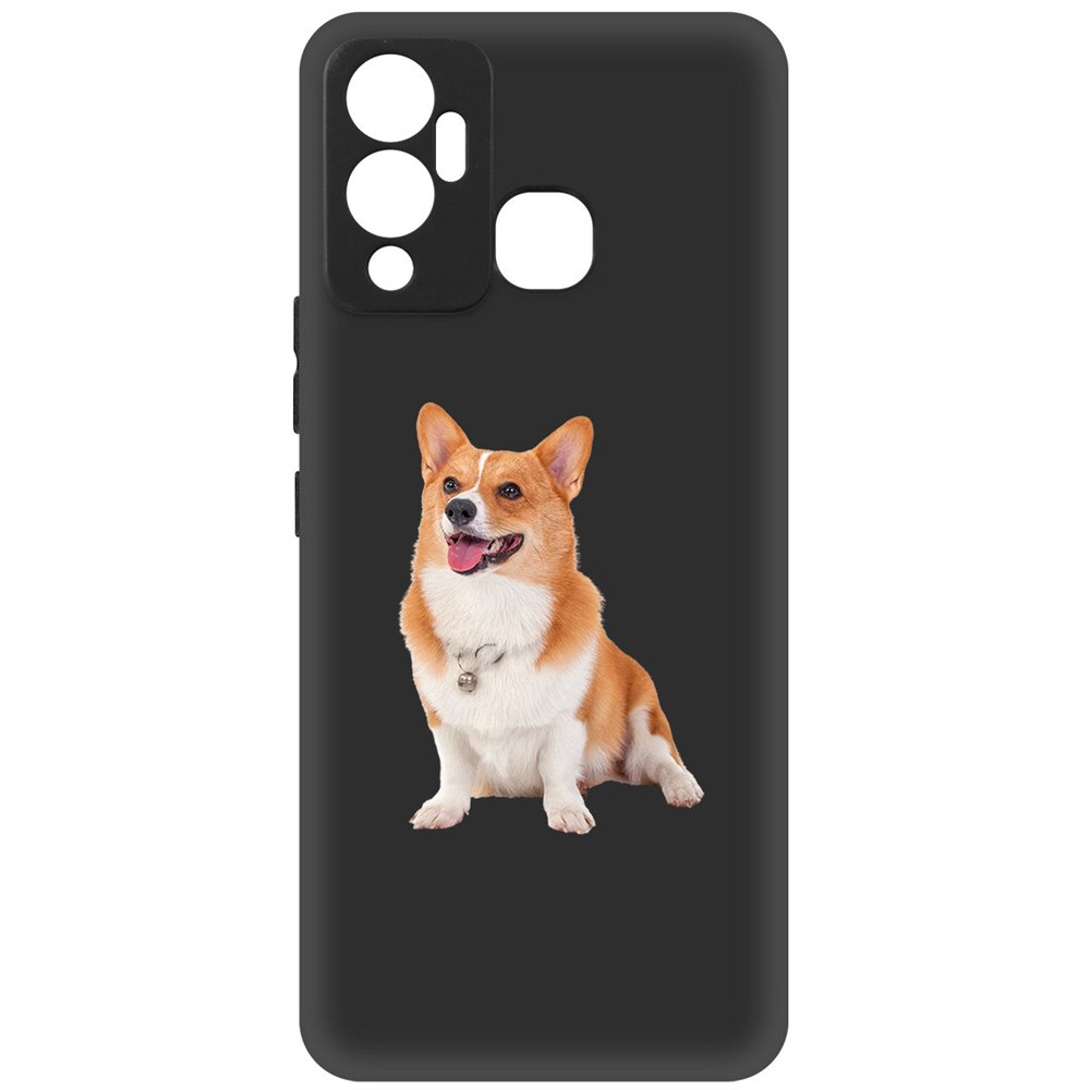 

Чехол-накладка Krutoff Soft Case Корги для INFINIX Hot 12 Play черный