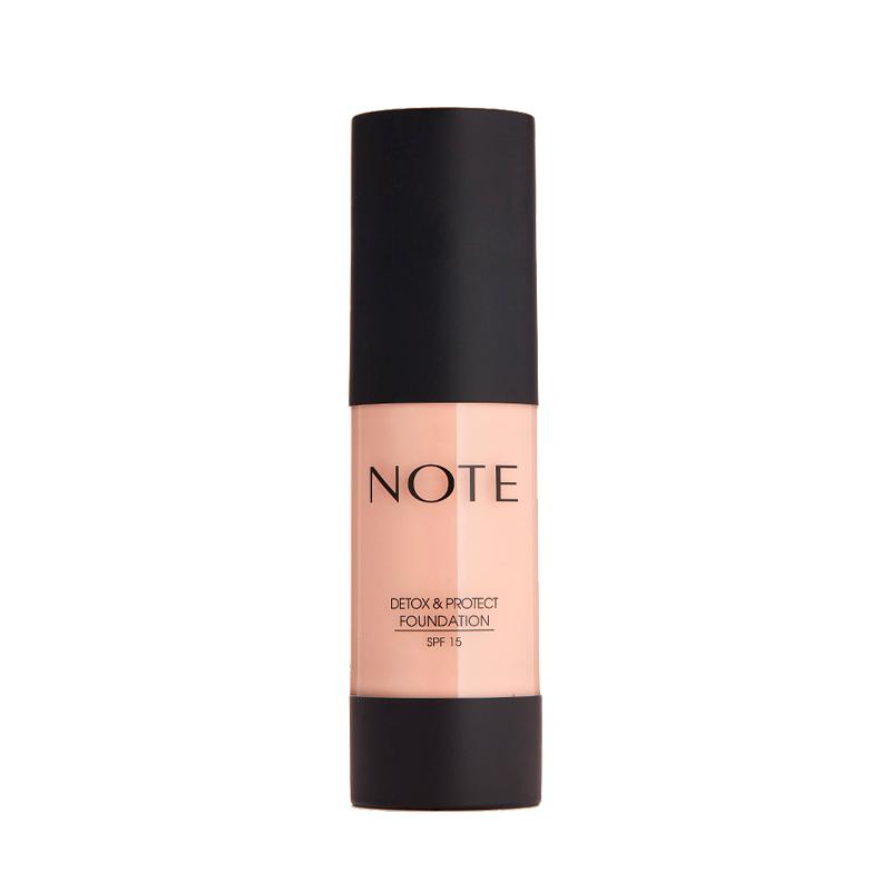 Тональная основа для лица Note Detox & Protect Foundation детокс-эффект тон 103 35 мл note cosmetics основа тональная защитная с детокс эффектом 116 detox and protect foundation spf15 30 мл