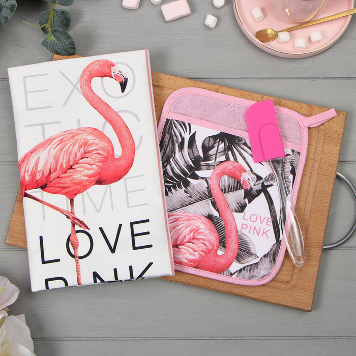 Подарочный набор Этель Love Pink Flamingo 2 предмета Home sweet розовый