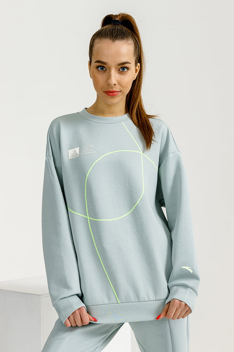 

Свитшот женский Anta Ecocozy 862327710 голубой L, Ecocozy 862327710