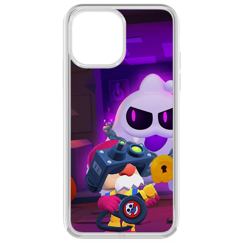 

Чехол-накладка Brawl Stars-Охотник за Скуиками Гэйл для iPhone 13 Pro Max, Прозрачный
