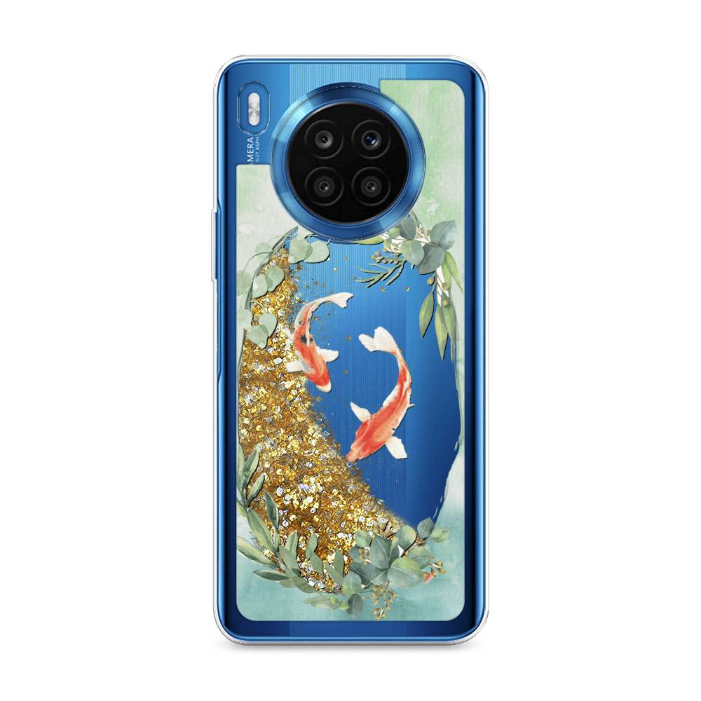 

Чехол Awog на Honor 50 Lite "Две золотые рыбки", Зеленый, 6106490-1