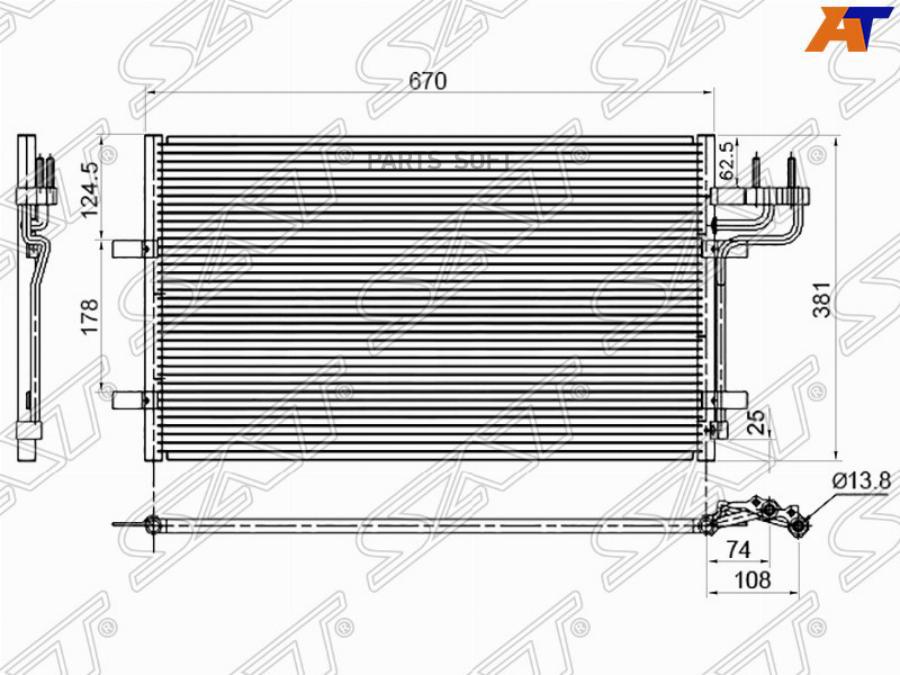 

SAT Радиатор кондиционера FORD FOCUS II/C-MAX 05-