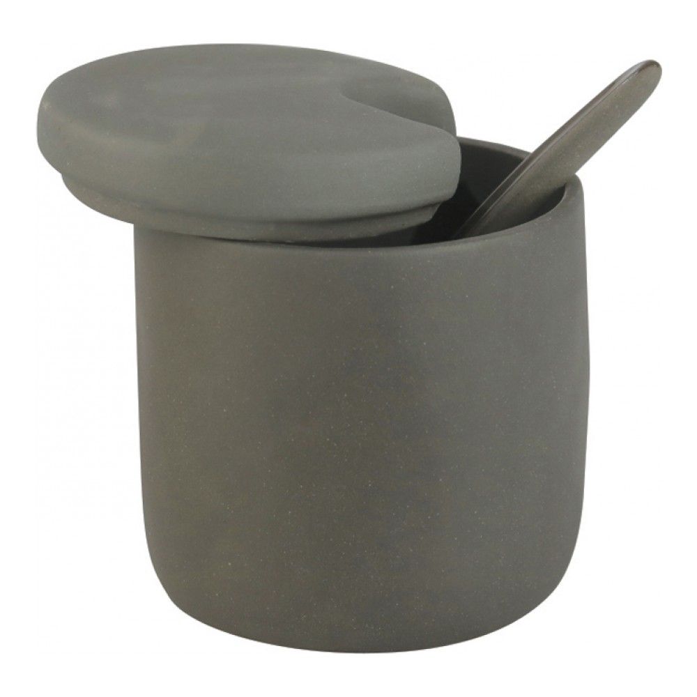 фото Банка для хранения с ложкой be home stoneware, 0,12л, 64-67be