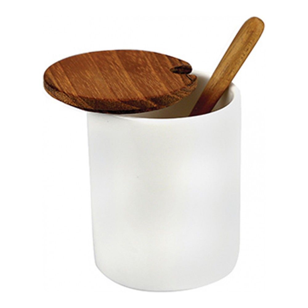 фото Банка для хранения с ложкой be home ceramic&teak, 0,06л, 4.8см, 390-121be