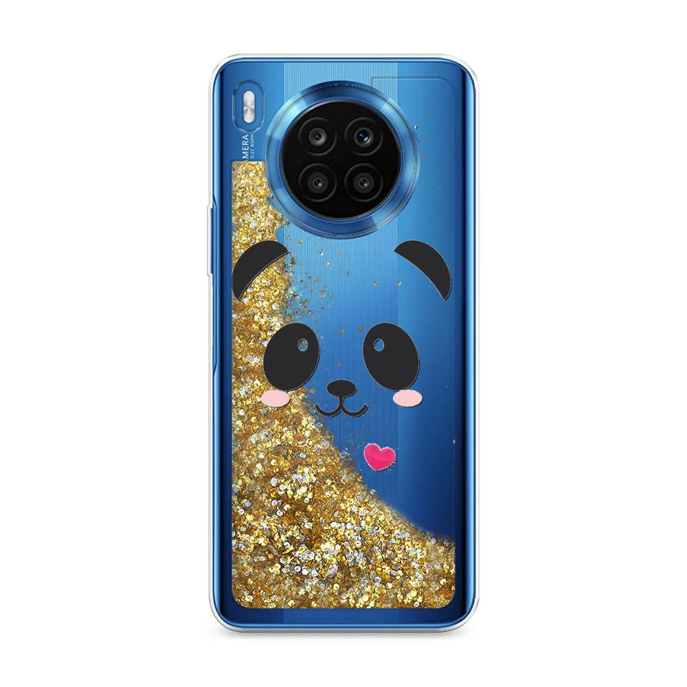

Чехол Awog на Honor 50 Lite "Влюбленный панда контур", Черный, 6106490-1