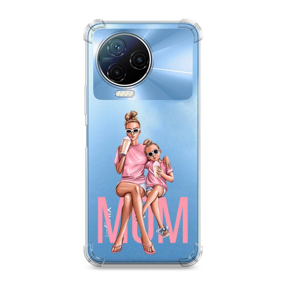 

Чехол Awog на Infinix Note 12 Pro 4G/ Note 12 (2023) "Lovely mom", Синий;бежевый;розовый, 3102251-1