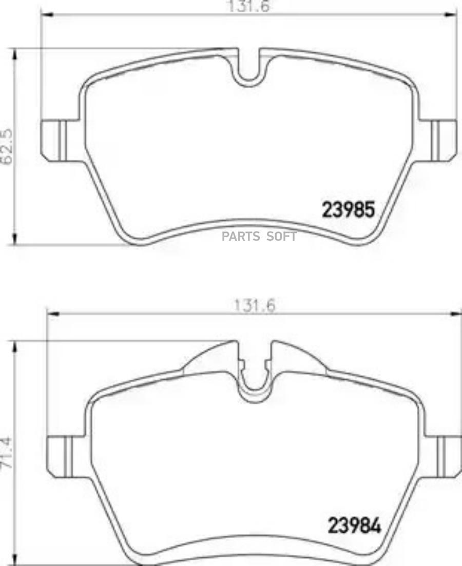 

Колодки дисковые передние BMW Mini Cooper 1.6i/D 06> P06086