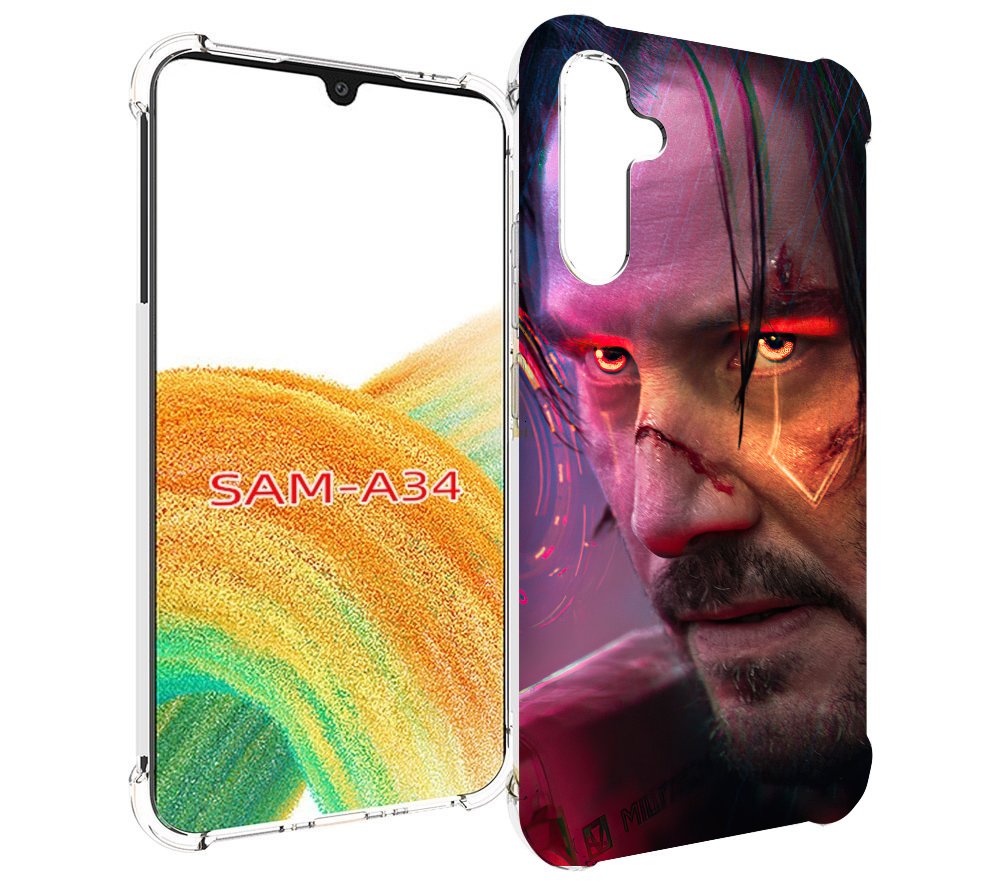

Чехол MyPads cyberpunk 2077 Джонни Сильверхенд для Samsung Galaxy A34, Tocco