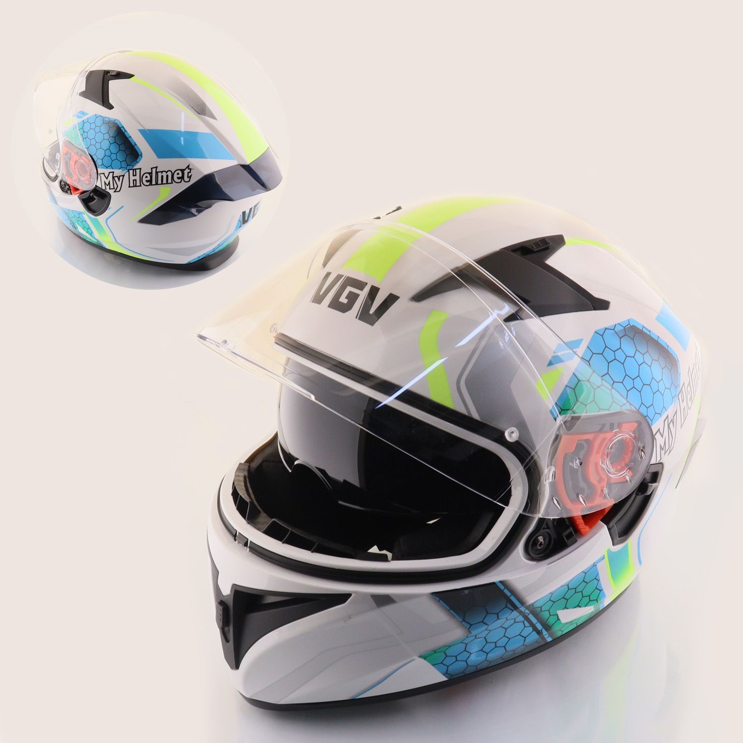 Мотошлем интеграл (size:S, + солнцезащитные очки) (mod.8) VGV