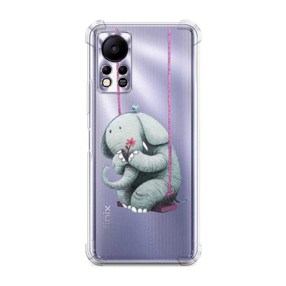

Чехол Awog на Infinix Hot 11s "Грустный слоник", Розовый, 3100951-1