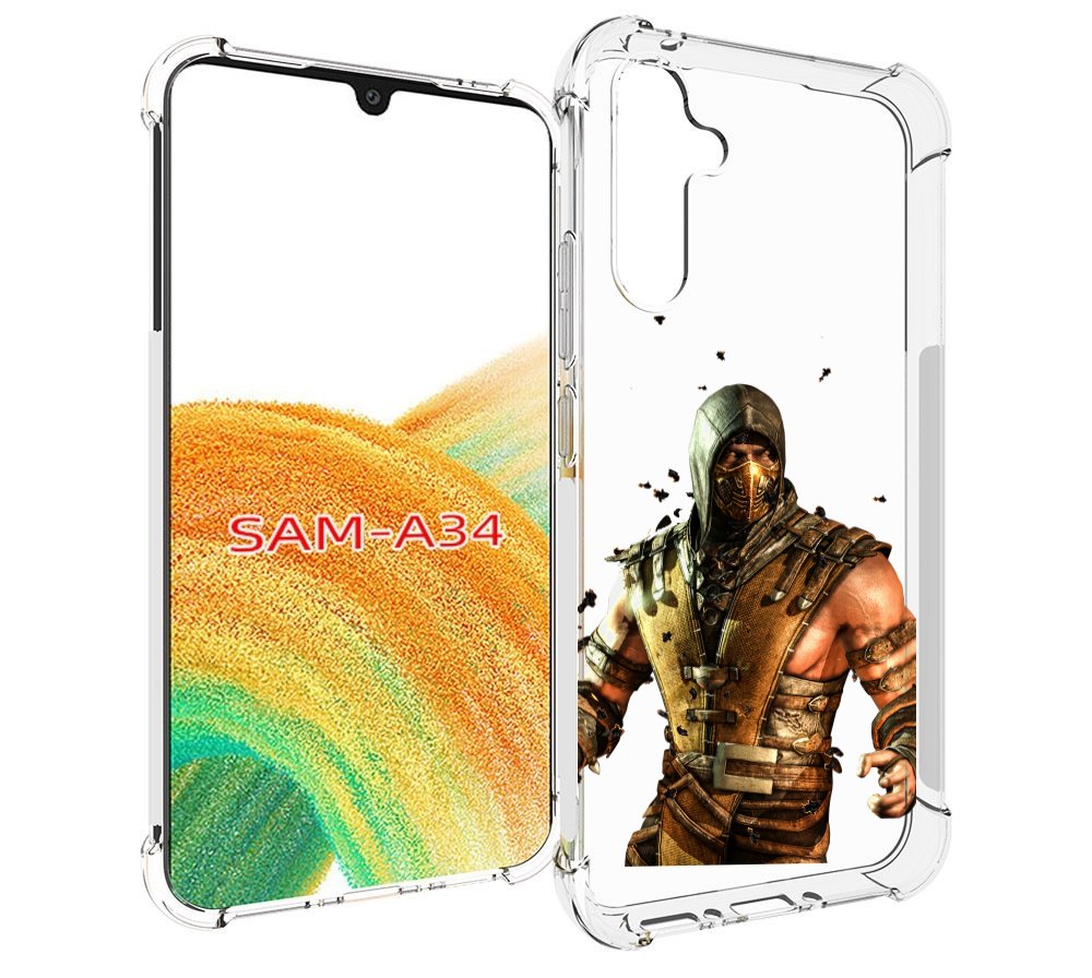 

Чехол MyPads Mortal Kombat scorpion для Samsung Galaxy A34, Tocco