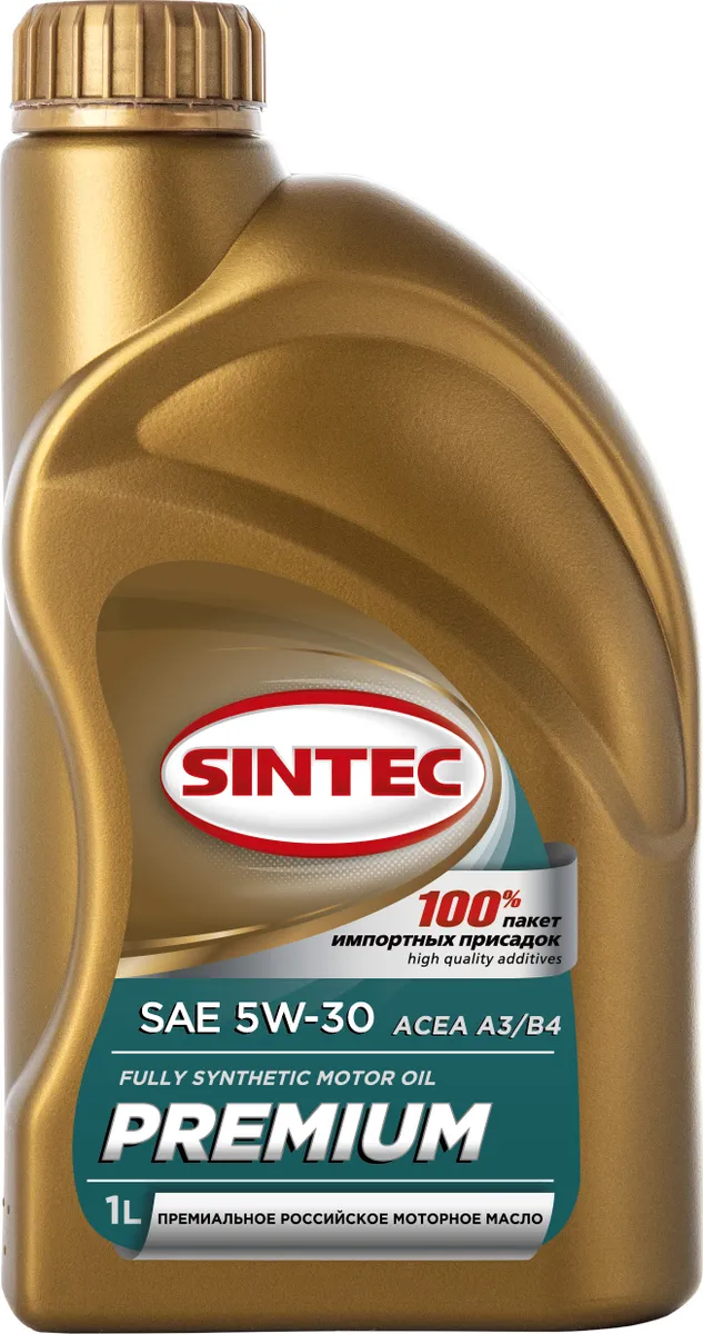 Моторное масло SINTEC синтетическое PREMIUM SAE 5W30 API SL ACEA A3/B4 1л