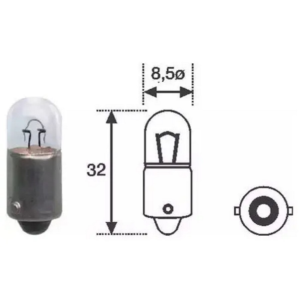 фото Лампа t3w 12v [standart] (min.10) magneti marelli 2893200000