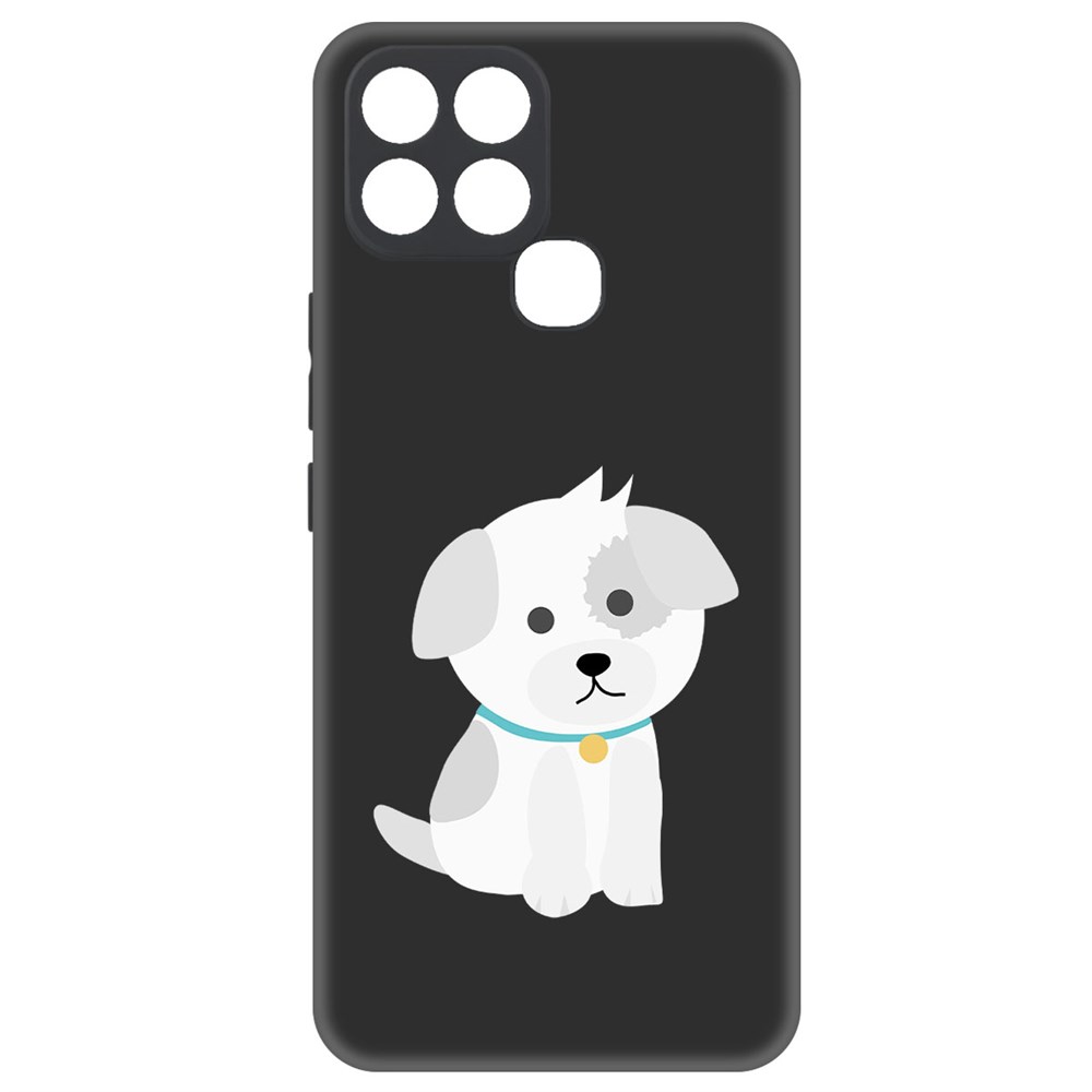 

Чехол-накладка Krutoff Soft Case Белый щенок для INFINIX Smart 6 черный