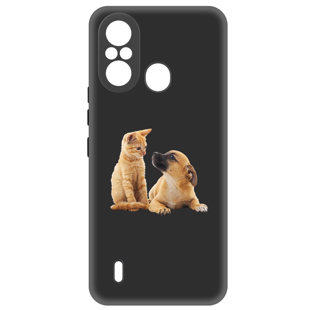 

Чехол-накладка Krutoff Soft Case Лучшие друзья для ITEL A49 черный