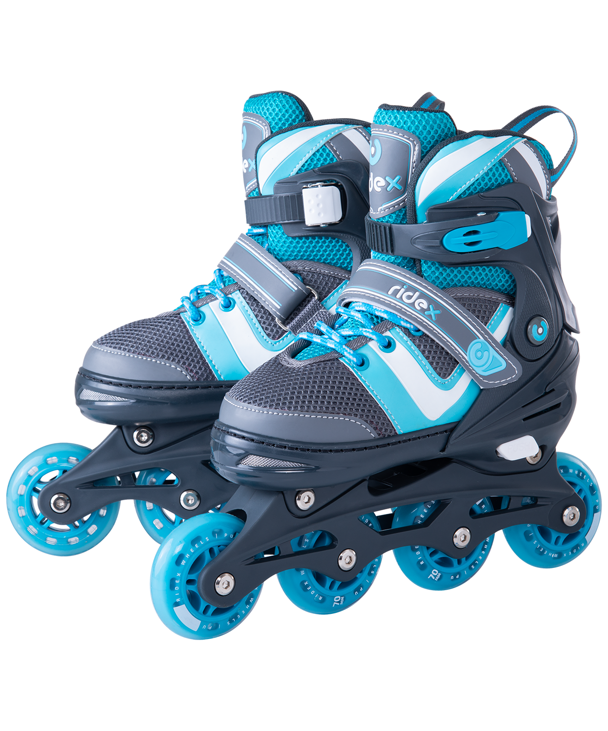 фото Ролики раздвижные ridex wing blue, s (30-33)