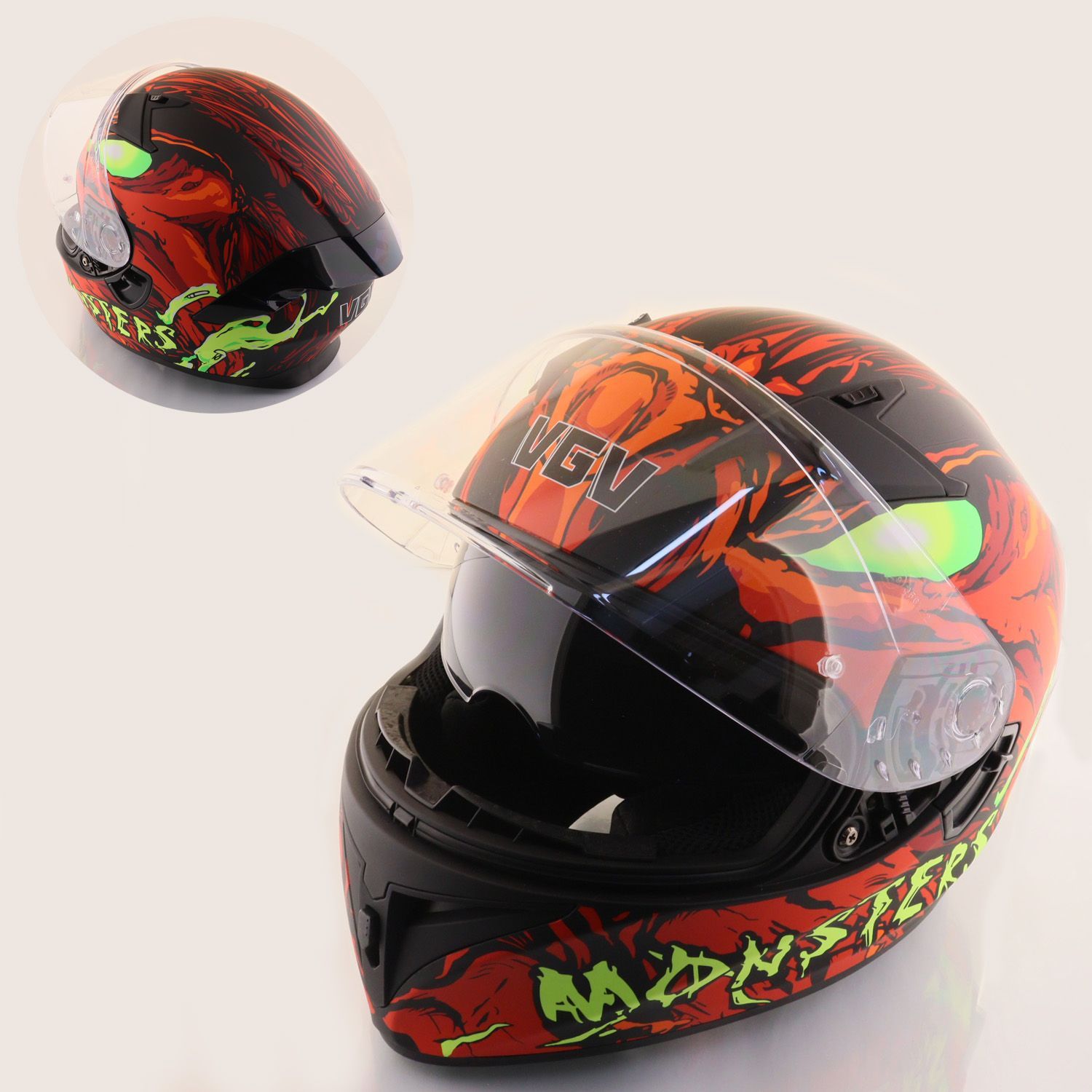 Мотошлем интеграл (size:S, + солнцезащитные очки) (mod.10) VGV