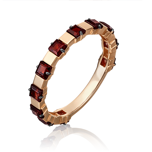 

Кольцо из красного золота с гранатом р.18 PLATINA jewelry 01-5321-00-204-1110-57, 01-5321-00-204-1110-57