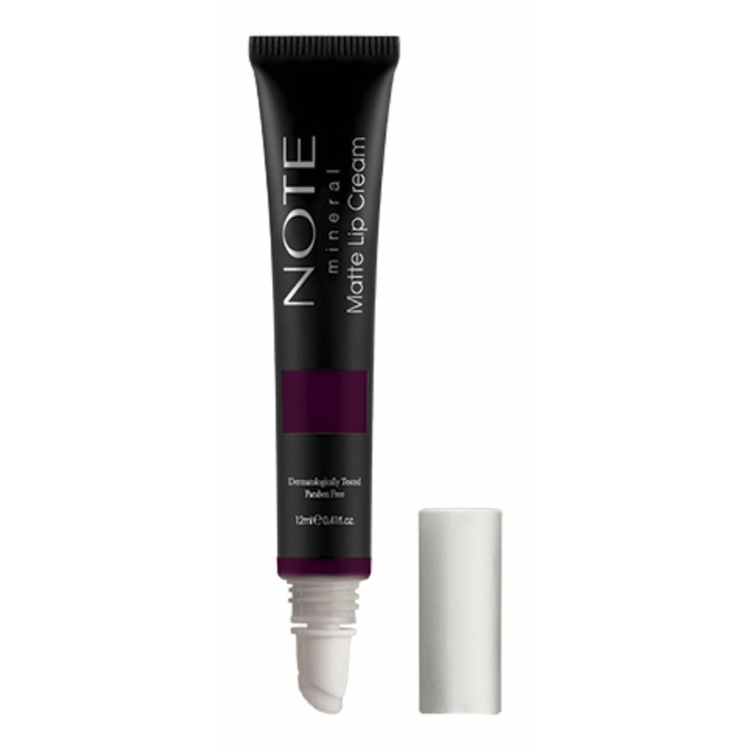 фото Крем для губ note mineral matte lip cream минеральный матовый 8 quenn of night 12 мл