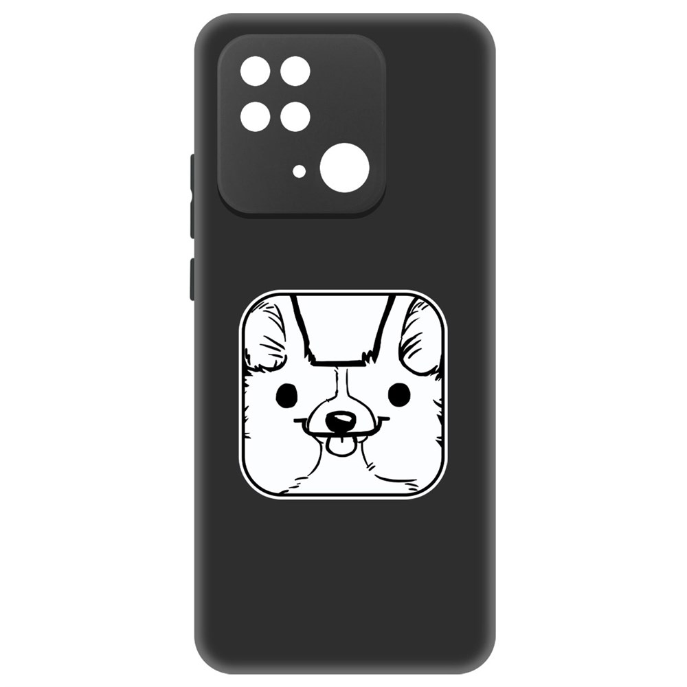 

Чехол-накладка Krutoff Soft Case Собачка в кубе для Xiaomi Redmi 10C черный