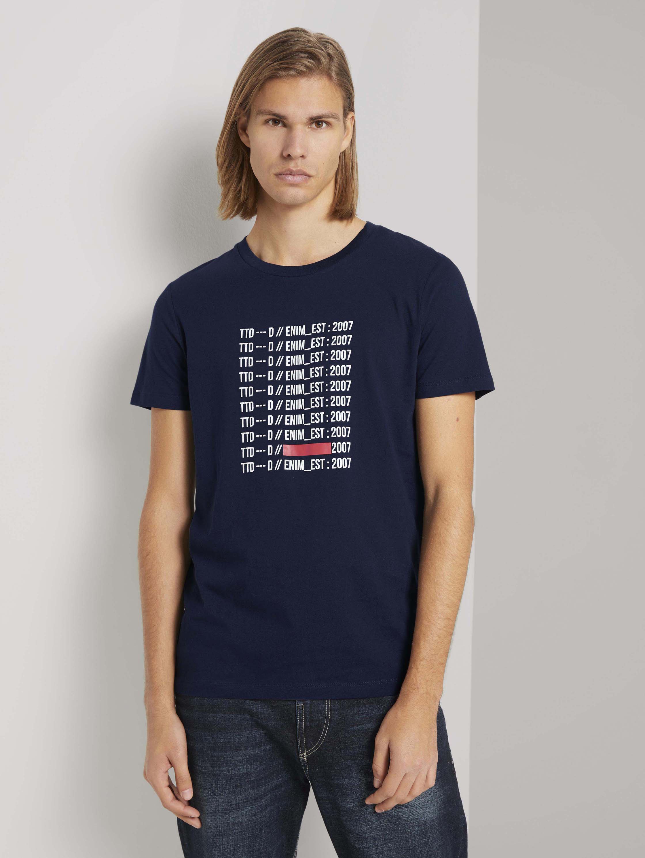 

Футболка мужская 1023263 TOM TAILOR синяя L, 1023263